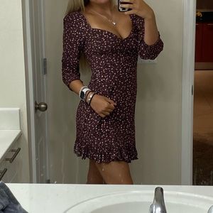 Fall Floral Mini Dress